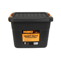 Varastolaatikko kannella 20 L musta