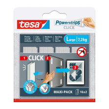 Tarraliuska tesa Powerstrips Click L 16kpl
