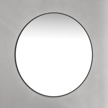 Pyöreä peili 90 cm musta kehys