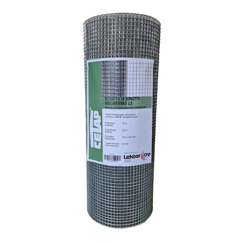 Seulaverkko Cetap hitsattu 2,5 silmä 10,6mm, 0,6 x 25 m
