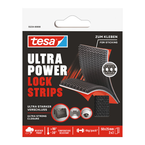 Tarraliuskat tesa ULTRA POWER lock 2kpl5cmx25mm musta