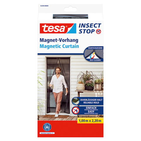 Hyönteisverho magneetti tesa 1 x 2,2 m harmaa