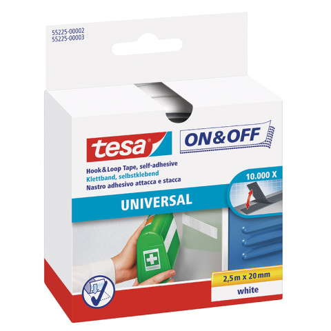 Tarranauha tesa Universal 2,5 m valkoinen