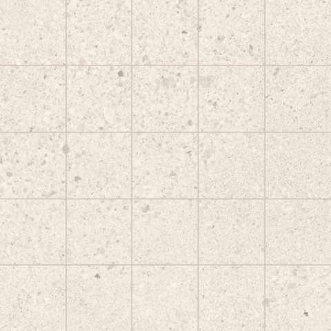 Lattialaatta Small Terrazzo 48 x 48 mm rect white