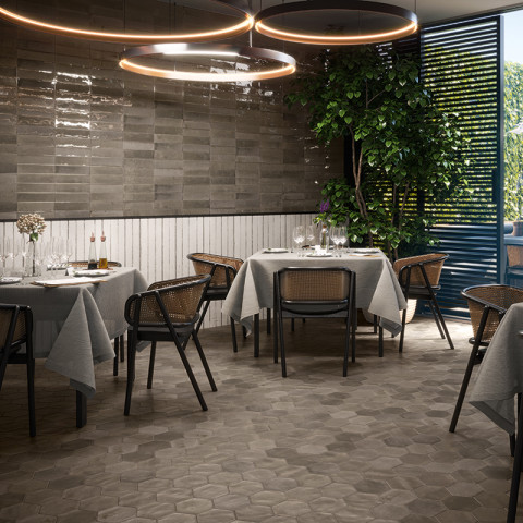 Seinälaatta Hope 7 x 30 Espresso glossy