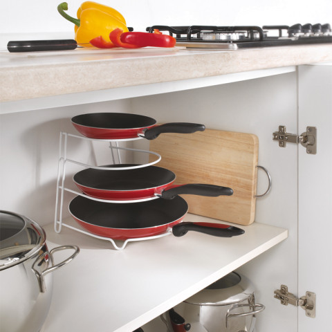 Paistinpannuteline Sierra valkoinen