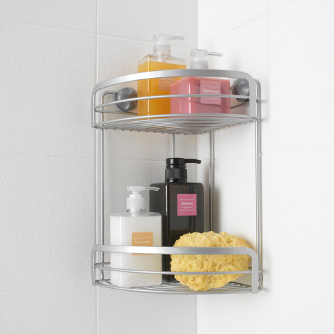 Suihkuhylly kulma Viva! 2 tasoinen 20 x 20 x 30 cm