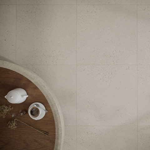 Lattialaatta Small Terrazzo rect white fiiliskuva