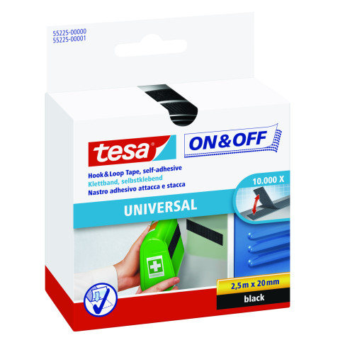 Tarranauha tesa Universal 2,5 m musta
